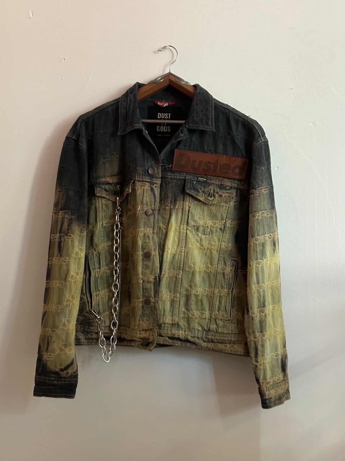'This is Not Supreme' Dip-Dyed Denim Jacket