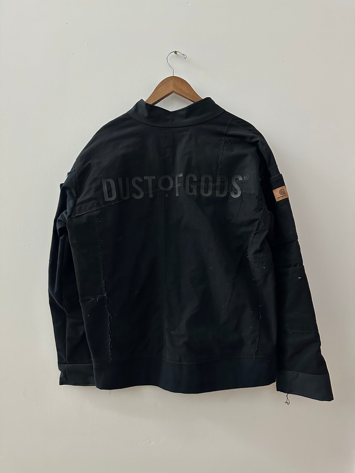 NYFW 22 Look 26 - Black Dusted Patchwork Workwear Jacket