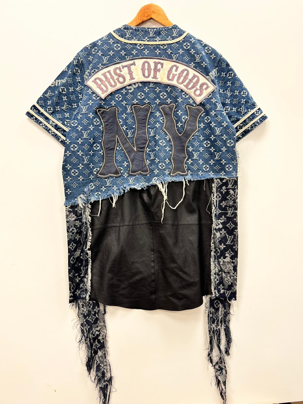 “Not Supreme” Denim & Leather Jersey