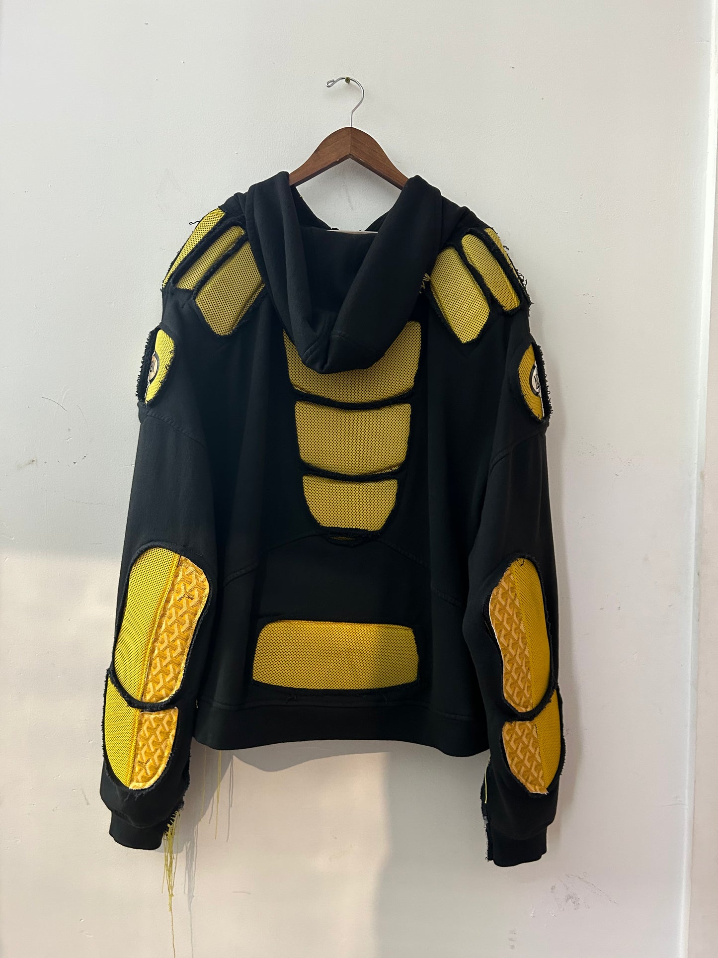 Yellow motorcycle zip up