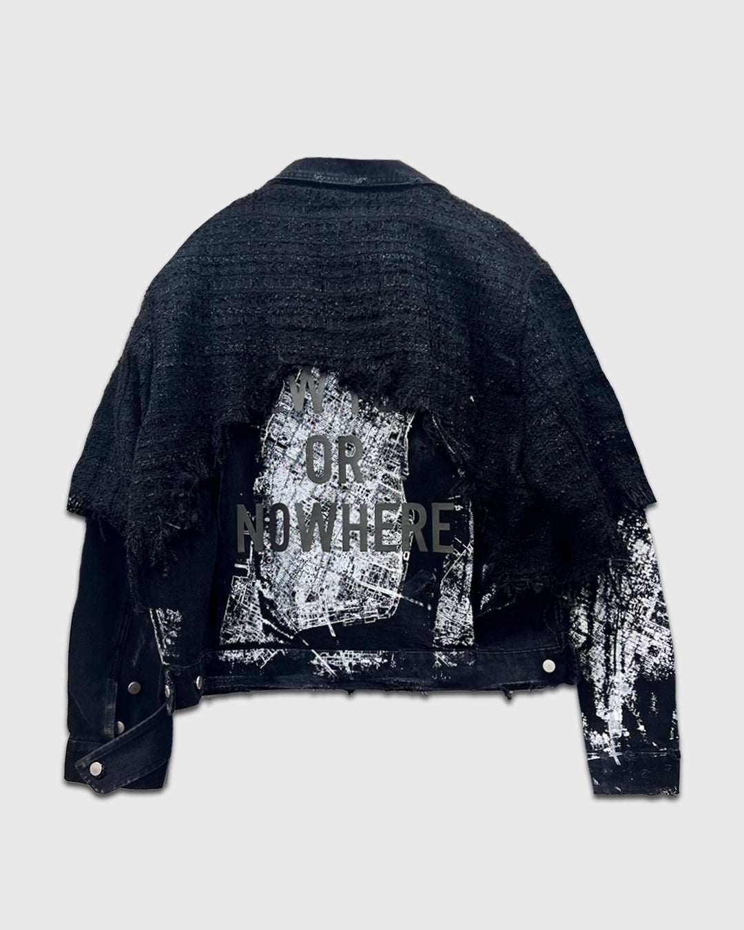 NY or Nowhere Tweed x Black Denim Jacket