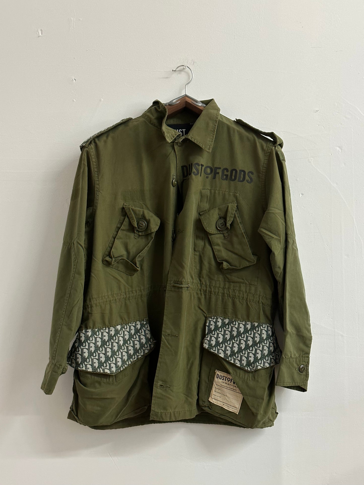 'This is Not Dior' Vintage Military Jacket with Skull