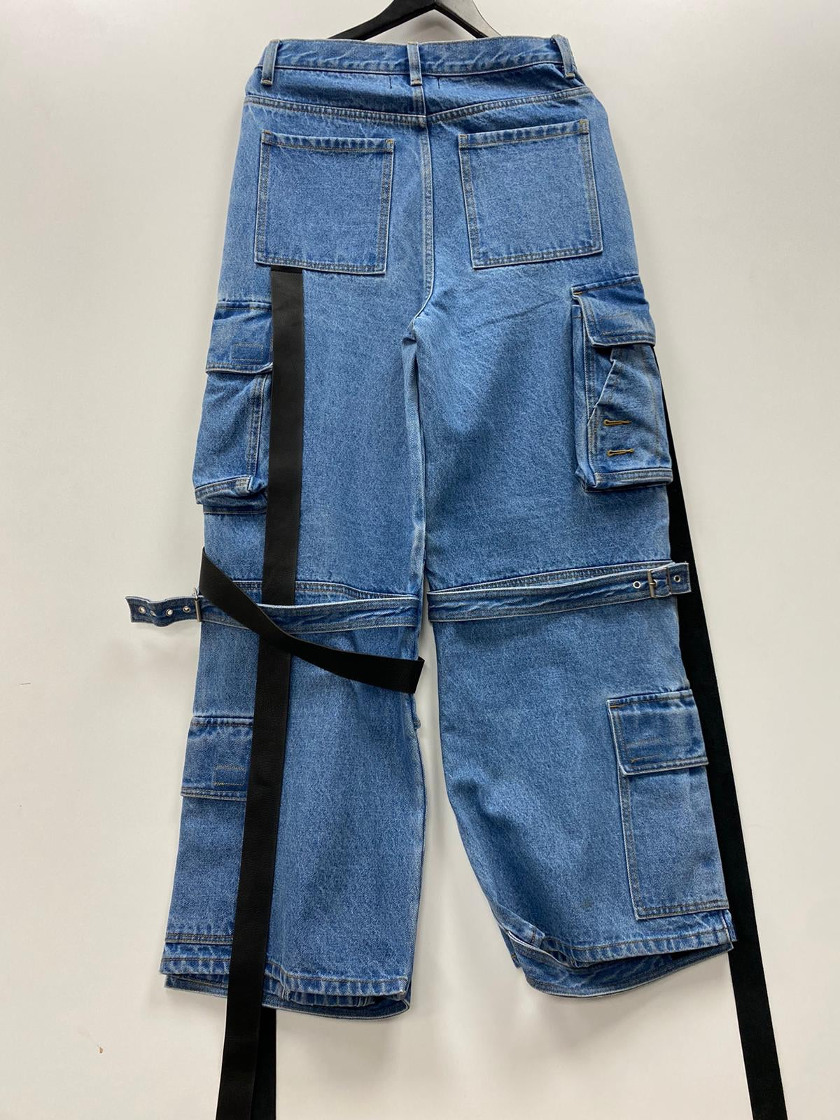Dusted Leather Bonded Jeans