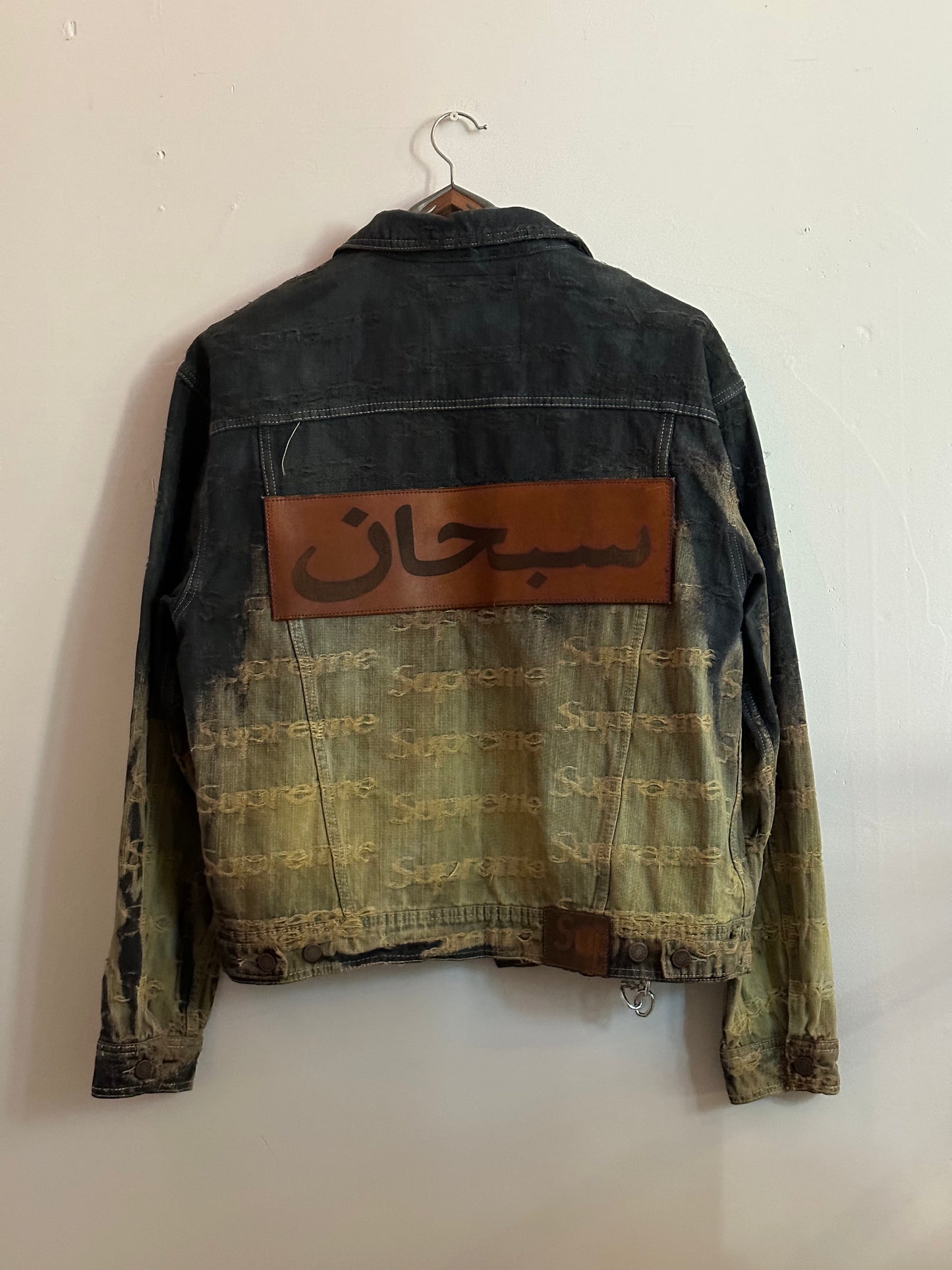 'This is Not Supreme' Dip-Dyed Denim Jacket