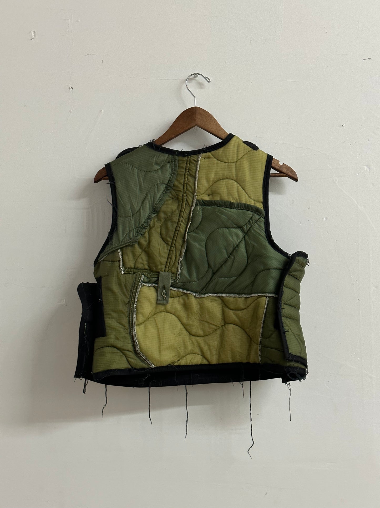 NYFW 22 Look 16 - Military Liner Patchwork Tactical Vest