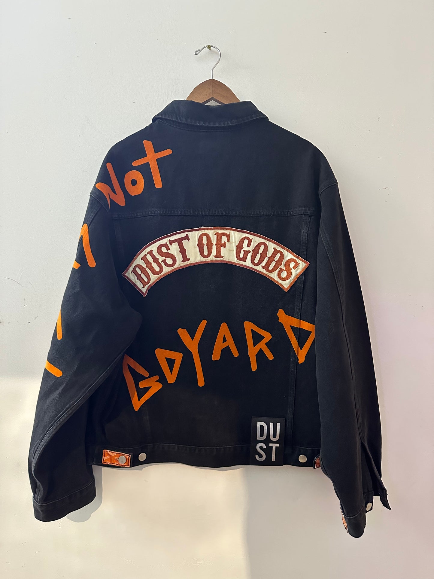 Reworked Black and Orange Goyard Denim Jacket