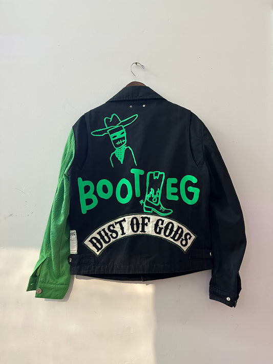 Green Bootleg Reworked Louis Vuitton Jacket
