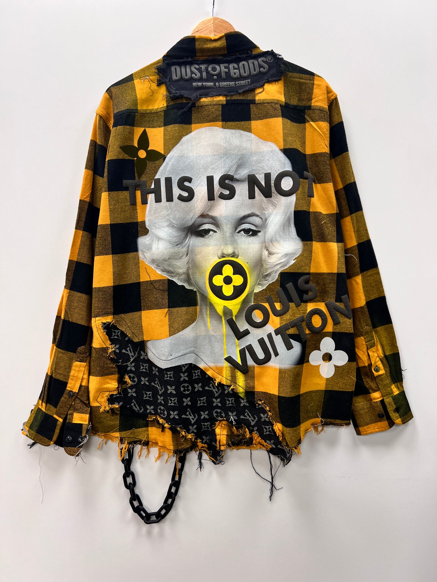 This Is Not LV Marilyn Yellow Flannel Shirt