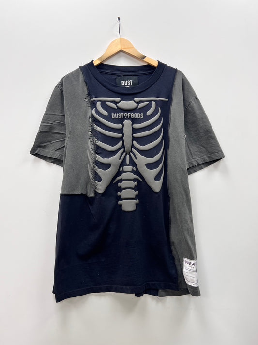 Skull & Bones Deconstructed Black & Gray Tee