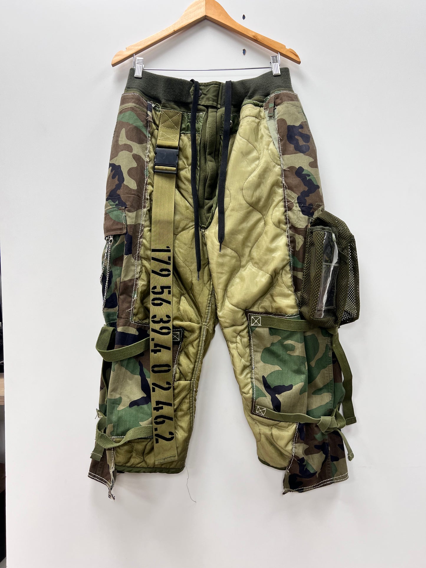 NYFW 22 Look 14 - Reconstructed Military Liner Pants