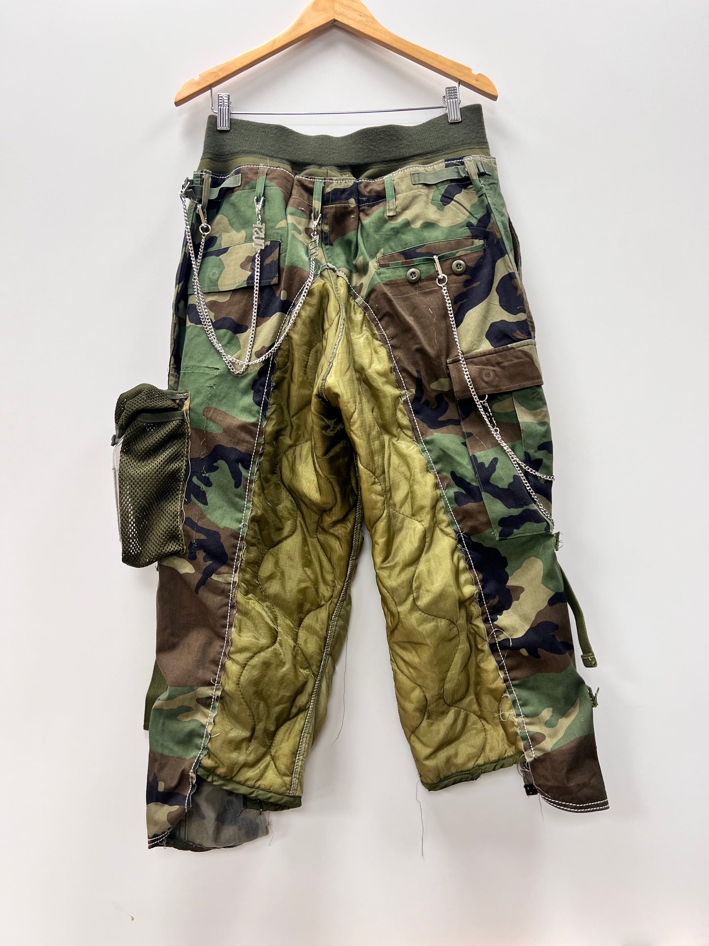 NYFW 22 Look 14 - Reconstructed Military Liner Pants