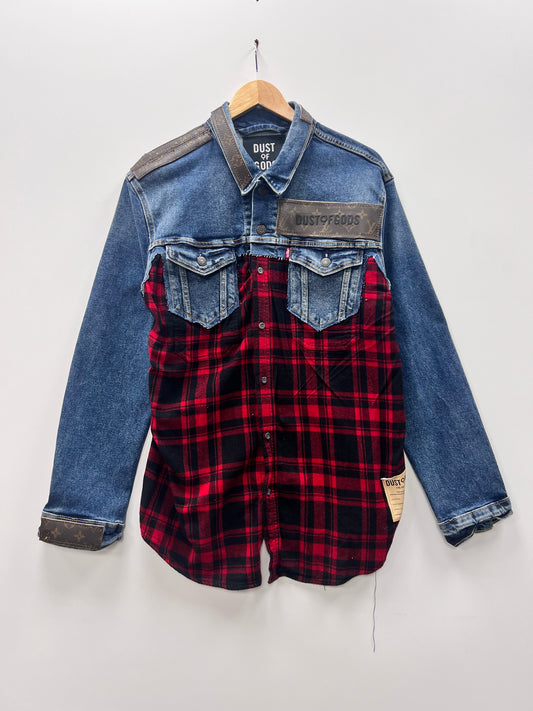 The 'Classic' Deconstructed Flannel & Denim Jacket