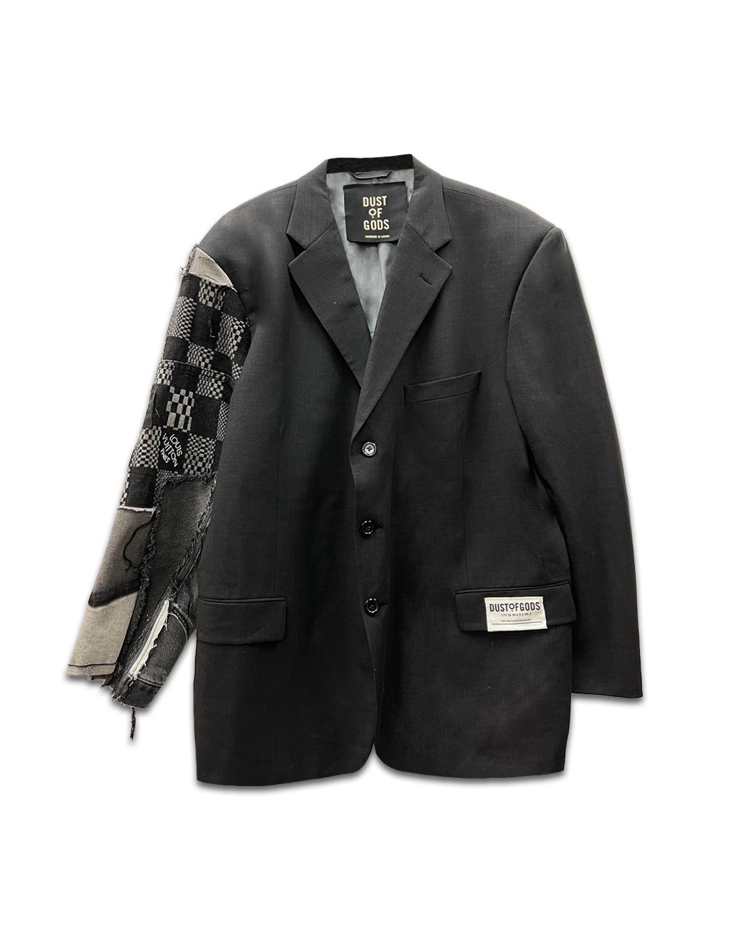 1 of 1 Black & Gray V1 Deconstructed Blazer