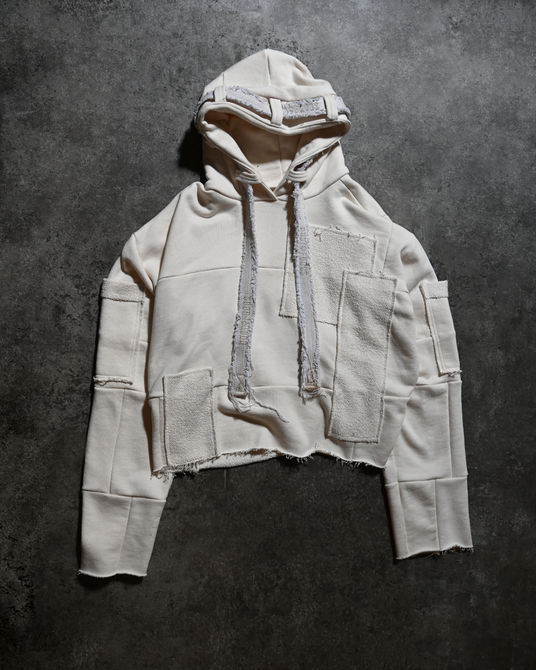 Cream Patchwork Hoodie