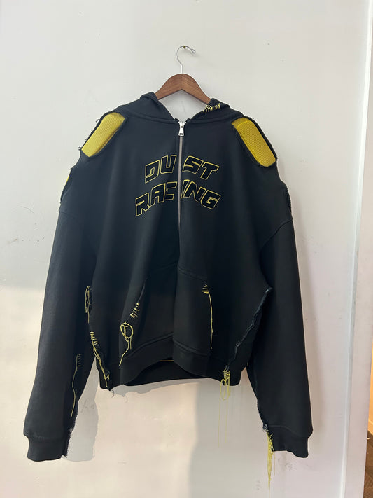 Yellow motorcycle zip up