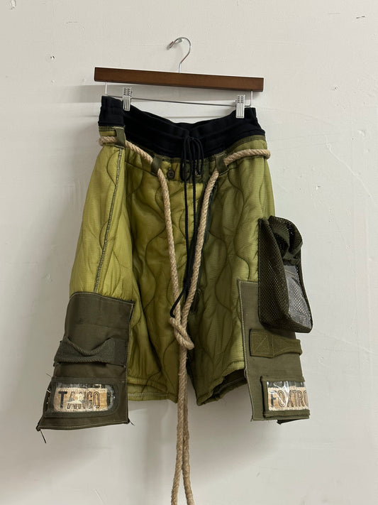 NYFW 22 Look 16 - Military Liner Cargo Shorts