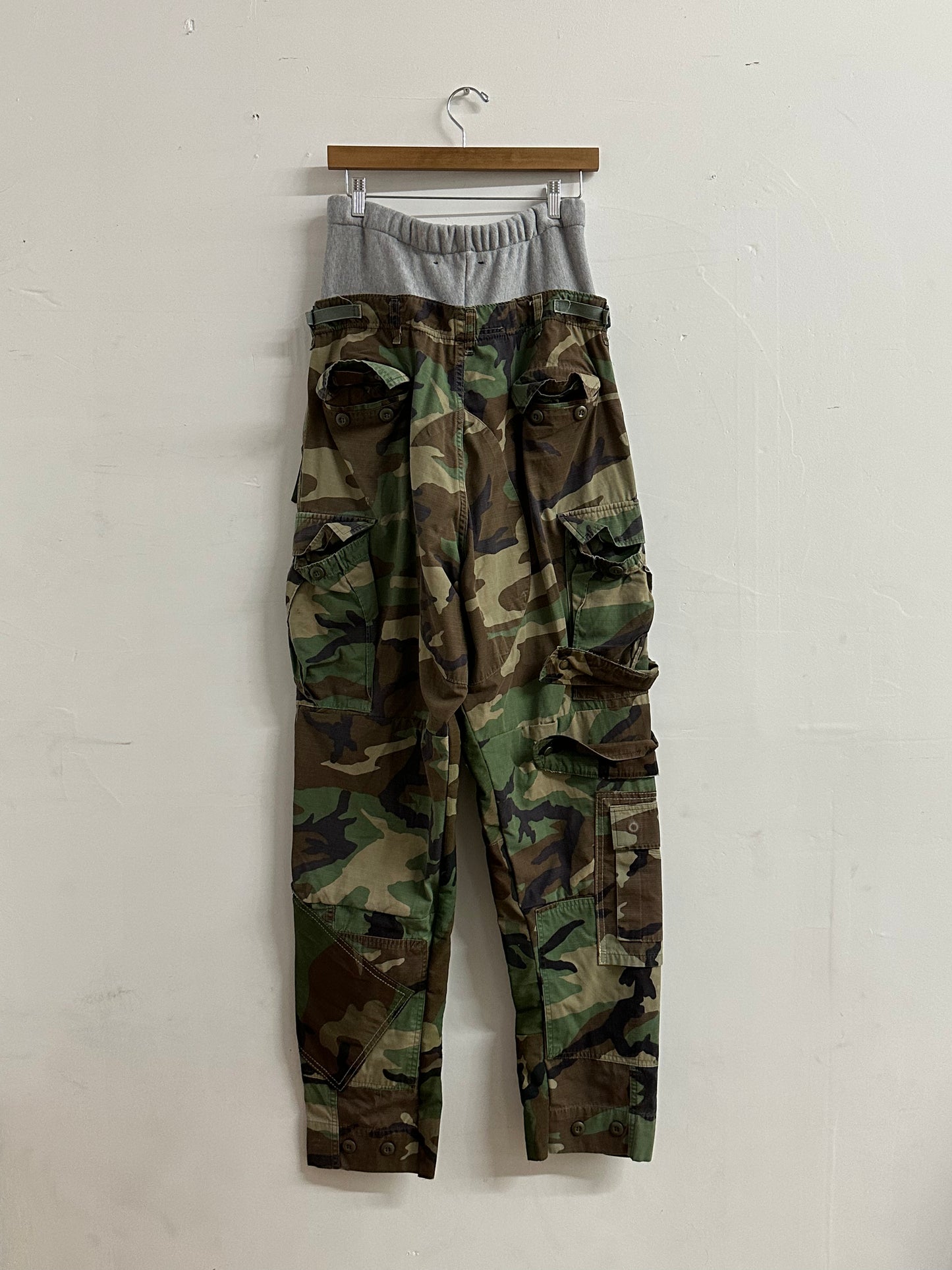 NYFW 22 Look 17 - Original Dusted Military Camo Pants with Grey Waistband