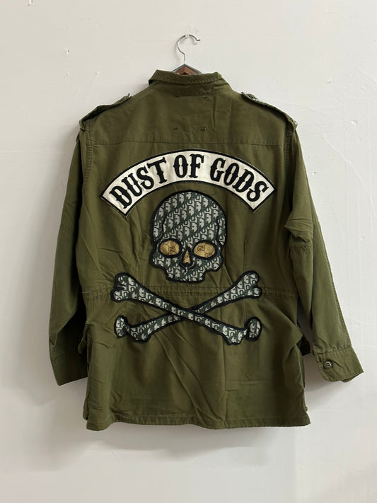 'This is Not Dior' Vintage Military Jacket with Skull