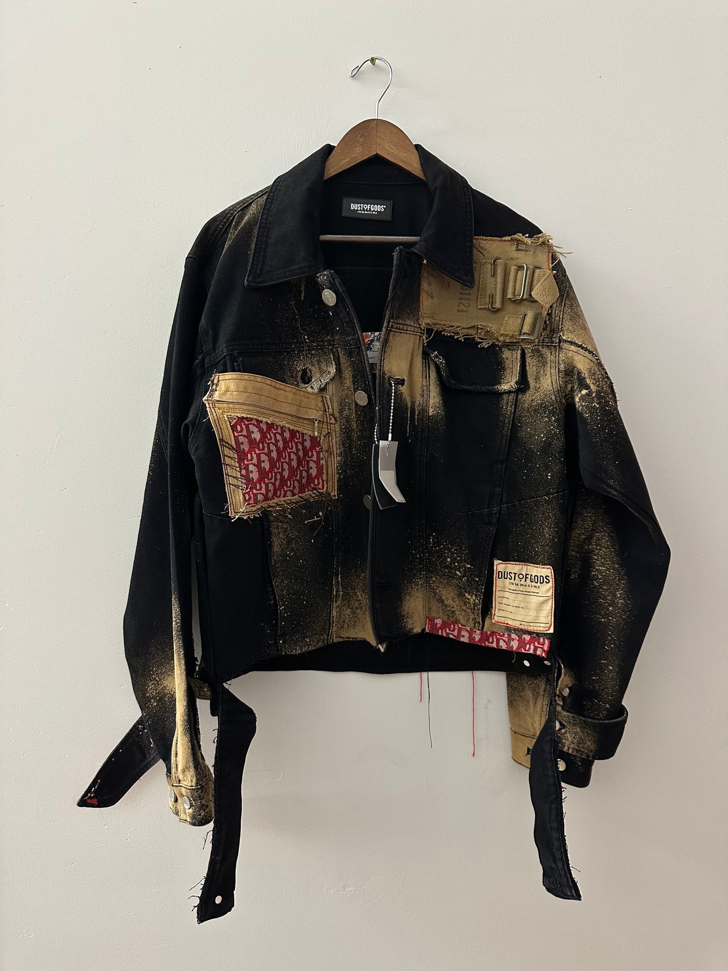 Bleached Skull Black Moto Jacket