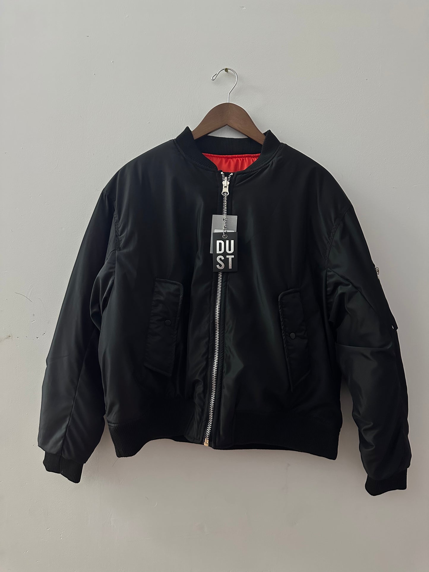 Dust Staple Bomber with Red Lining