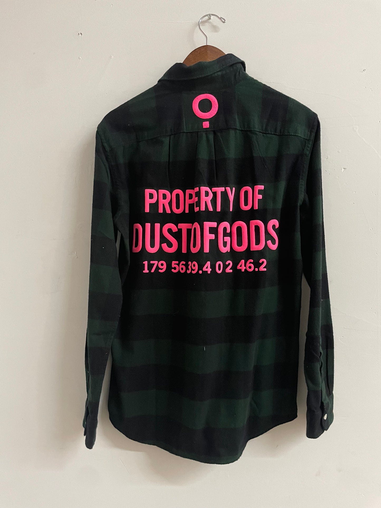 Green and Black Flannel with Pink Skeleton