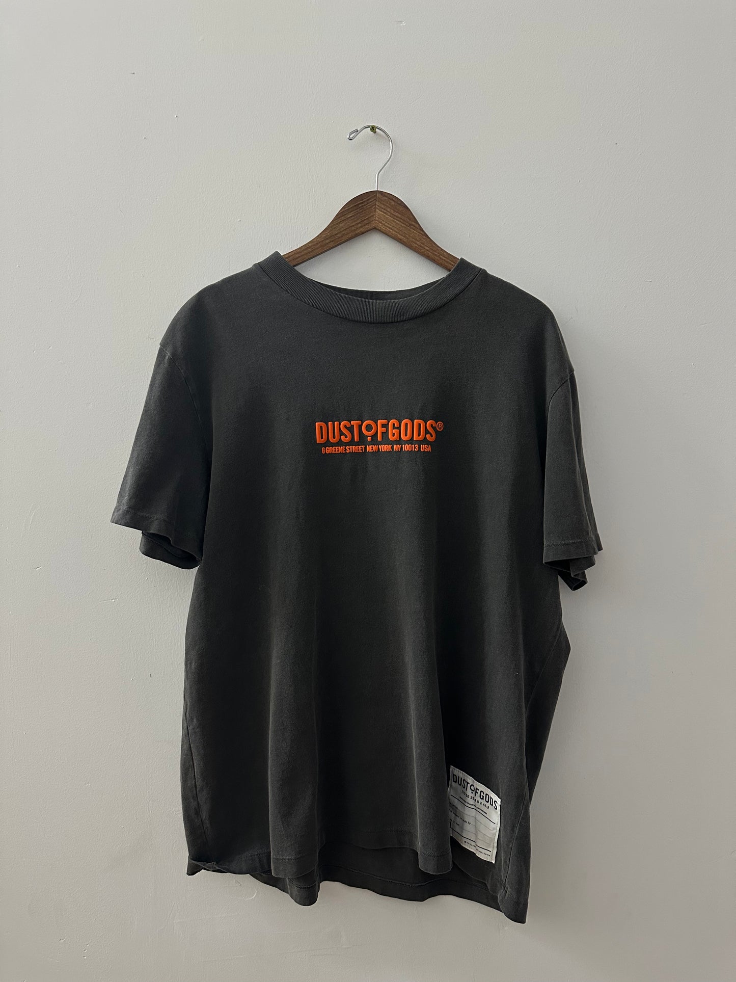 Staple DOG T-Shirt Charcoal with Orange Writing