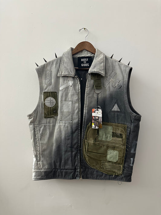 Ride or Die Studded Grey Vest