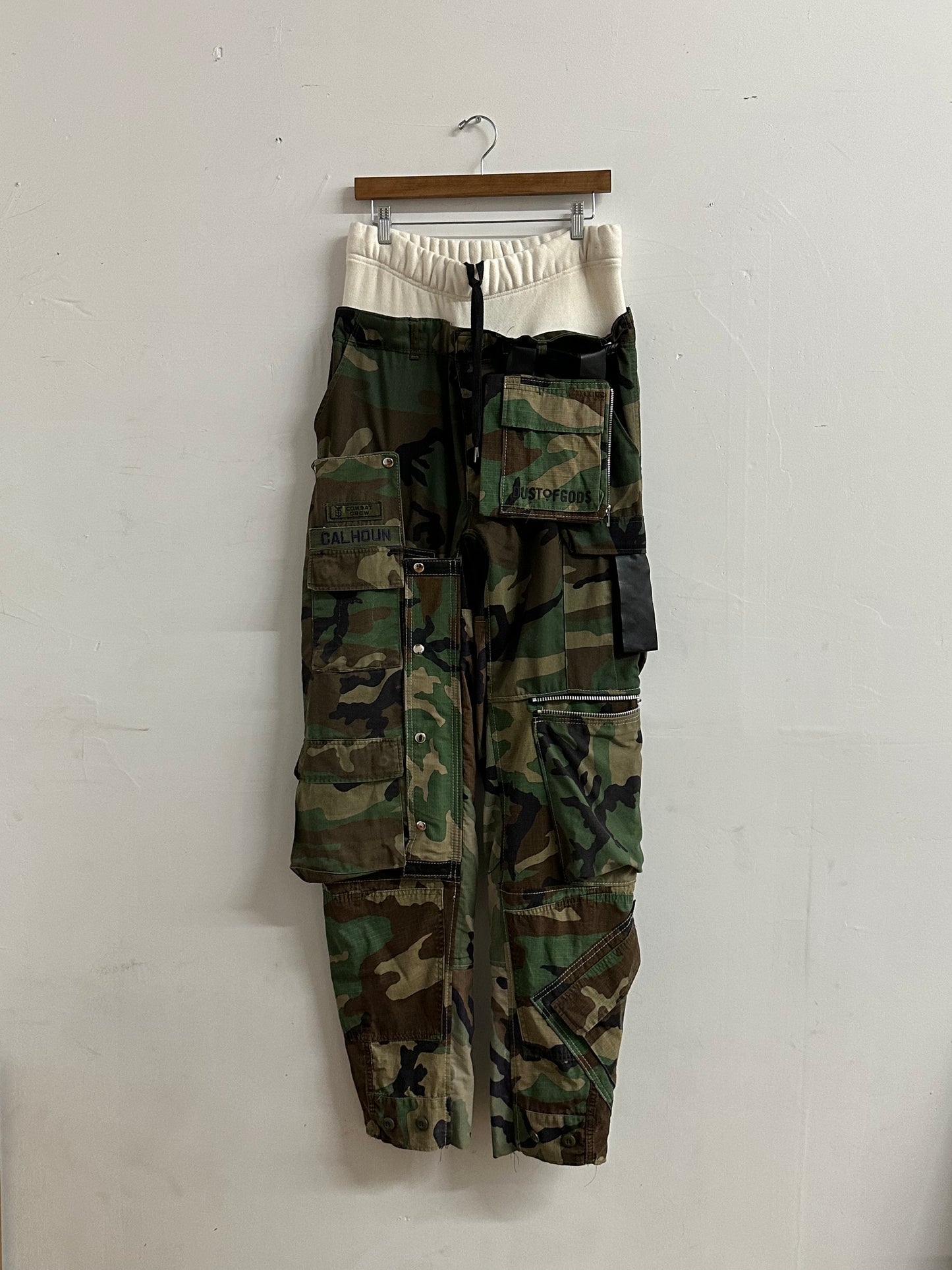 NYFW 22 Look 17 - Original Dusted Military Camo Pants with Cream Waistband