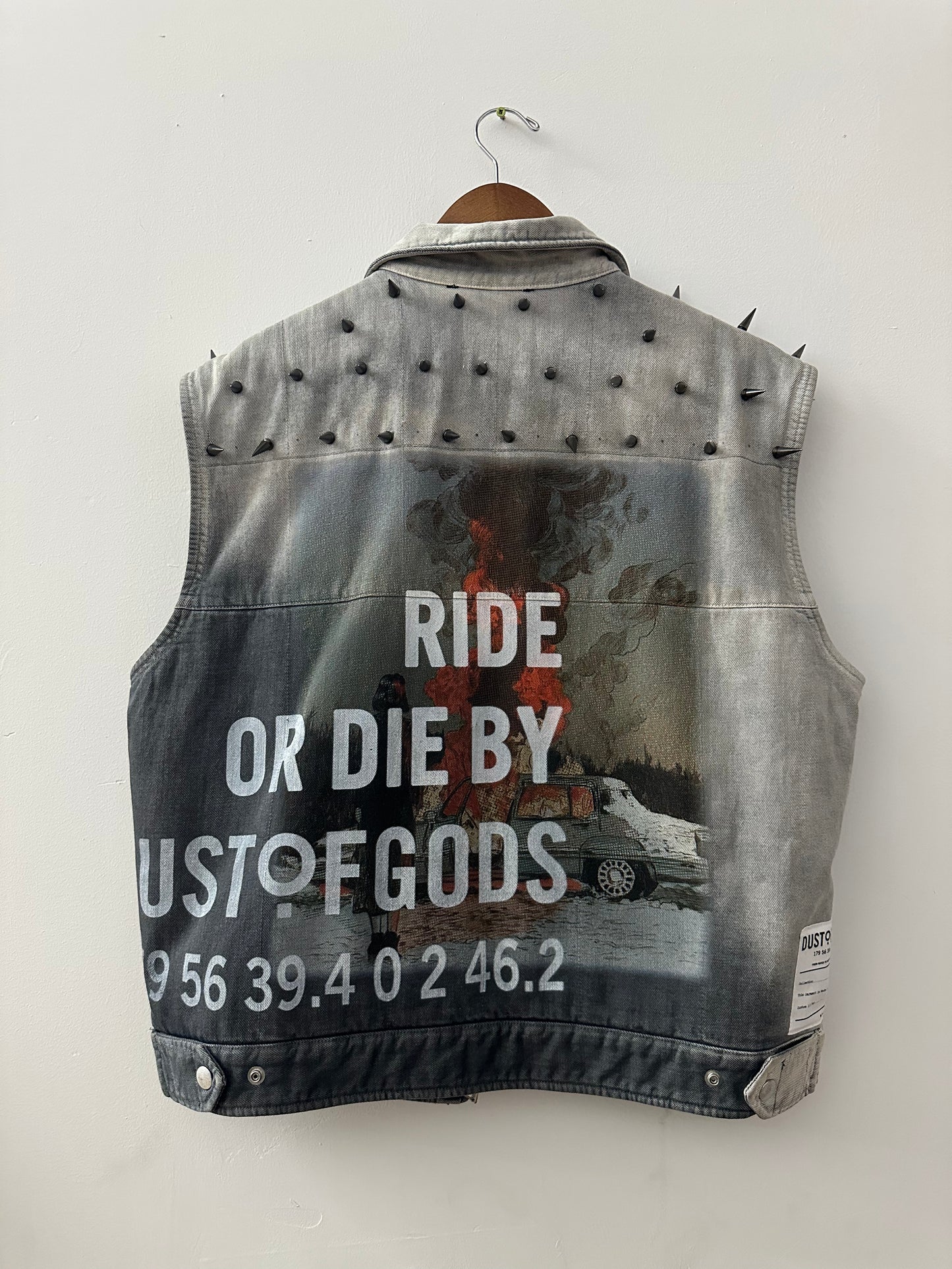 Ride or Die Studded Grey Vest