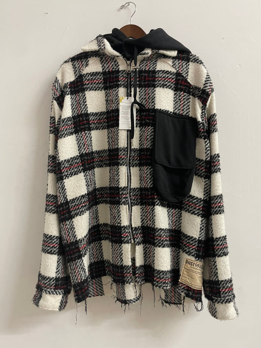 NYFW 22 Look 23 - Dust of Gods Staple Hooded Plaid Shirt