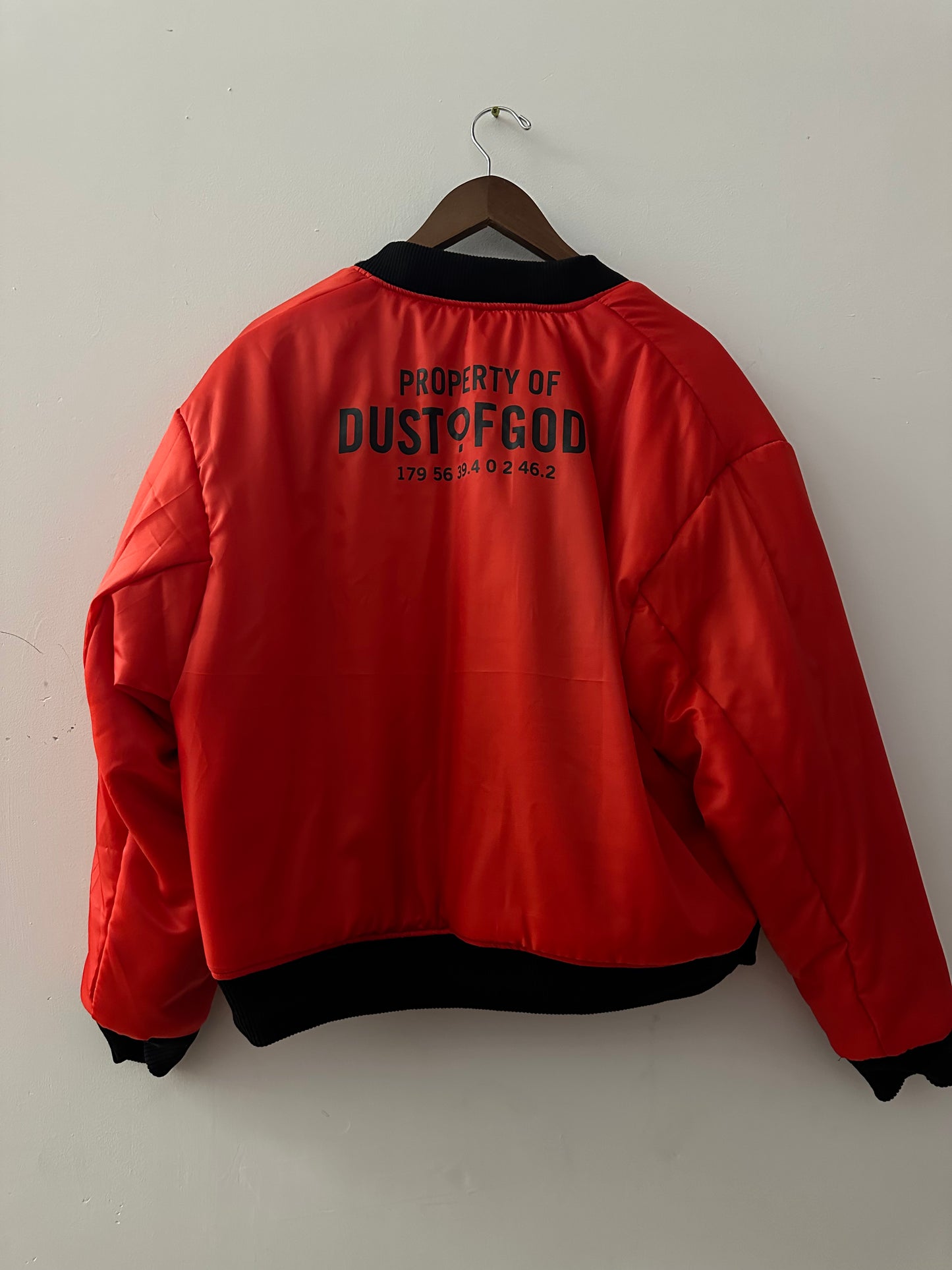 Dust Staple Bomber with Red Lining