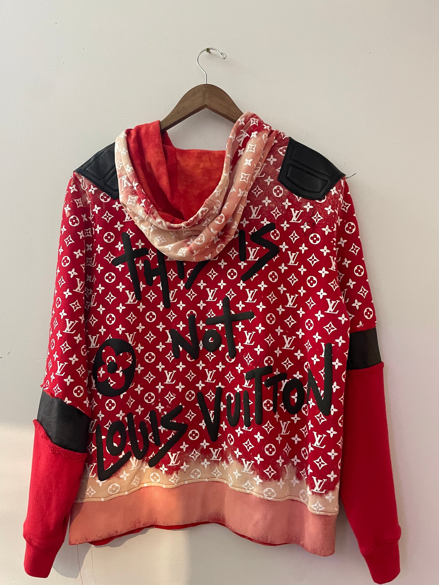This is Not LV” Red Hoodie – Dust of Gods New York