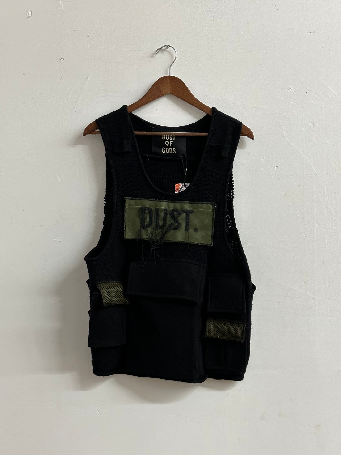 NYFW 22 Look 14 - Black Knit Tactical Vest