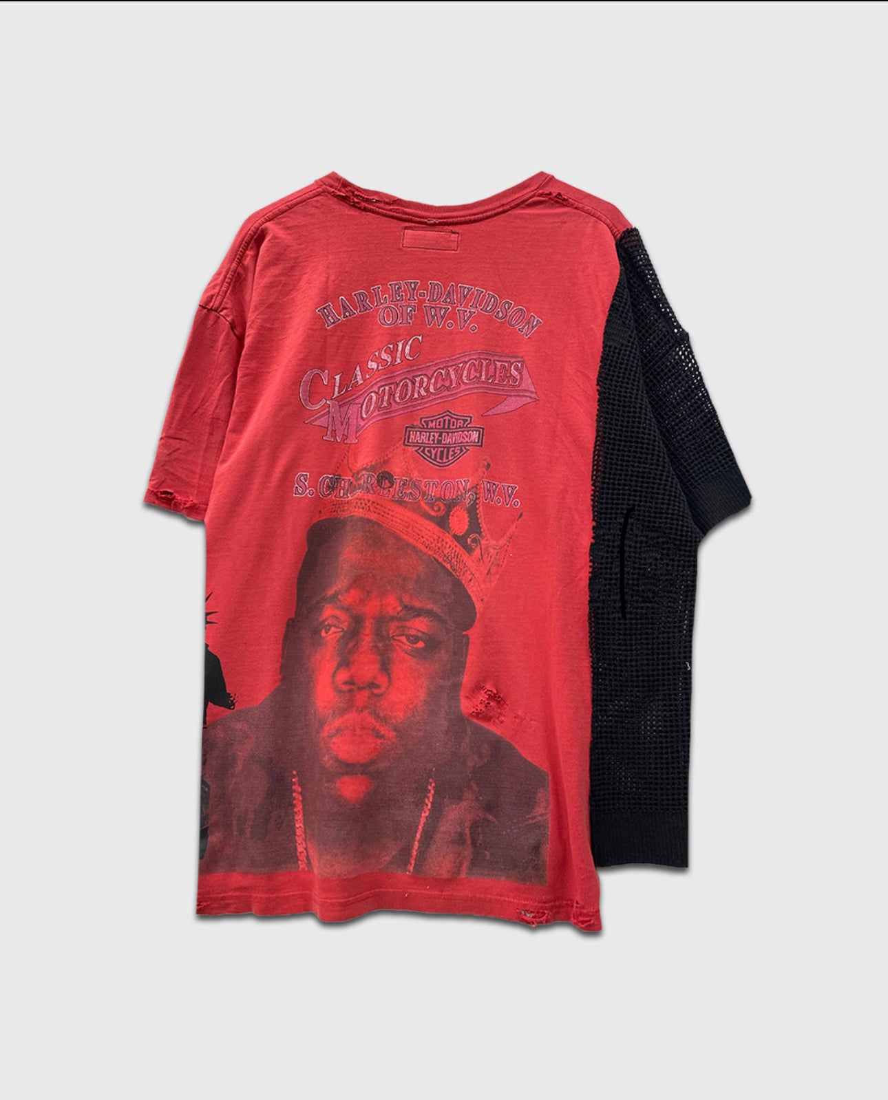 Harley Davidson X Biggie Red Mesh Tee