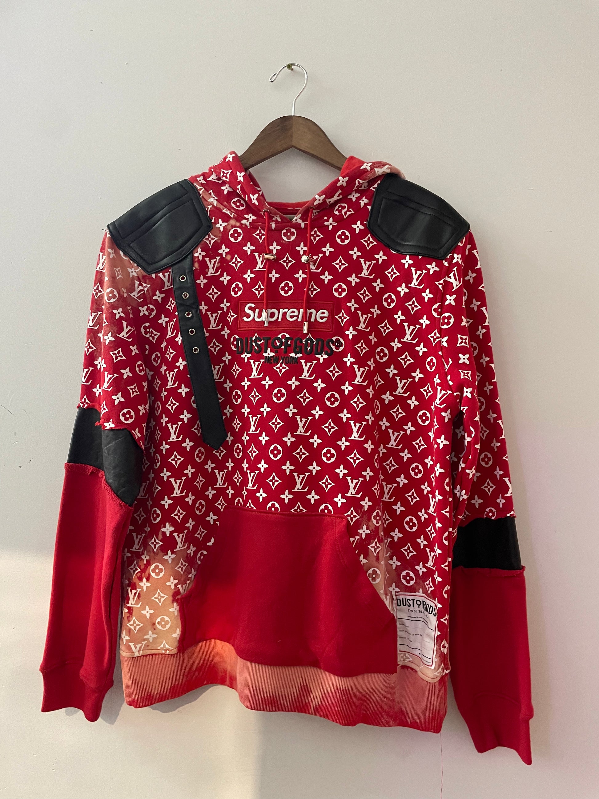 Lv red hoodie sales