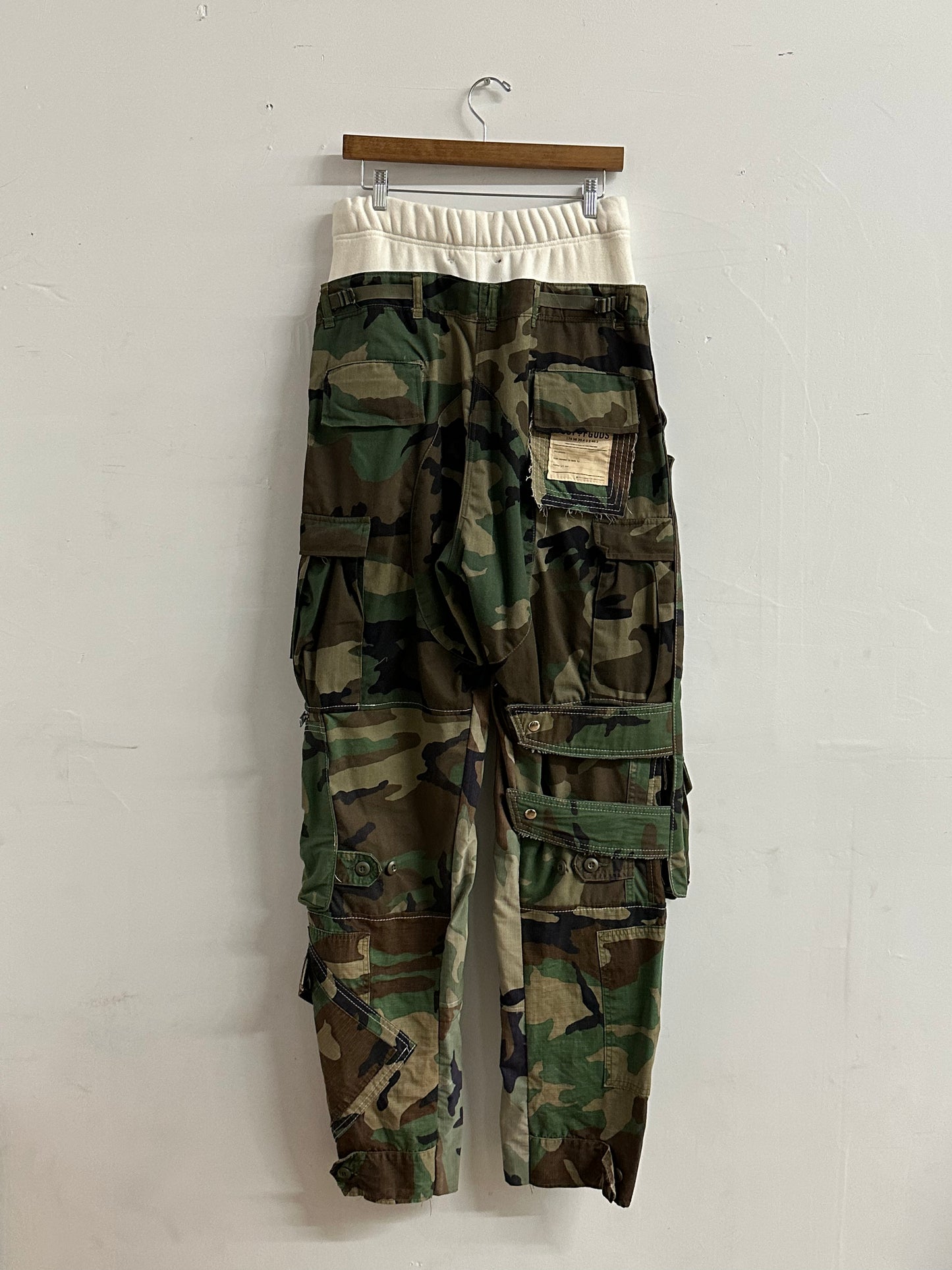 NYFW 22 Look 17 - Original Dusted Military Camo Pants with Cream Waistband