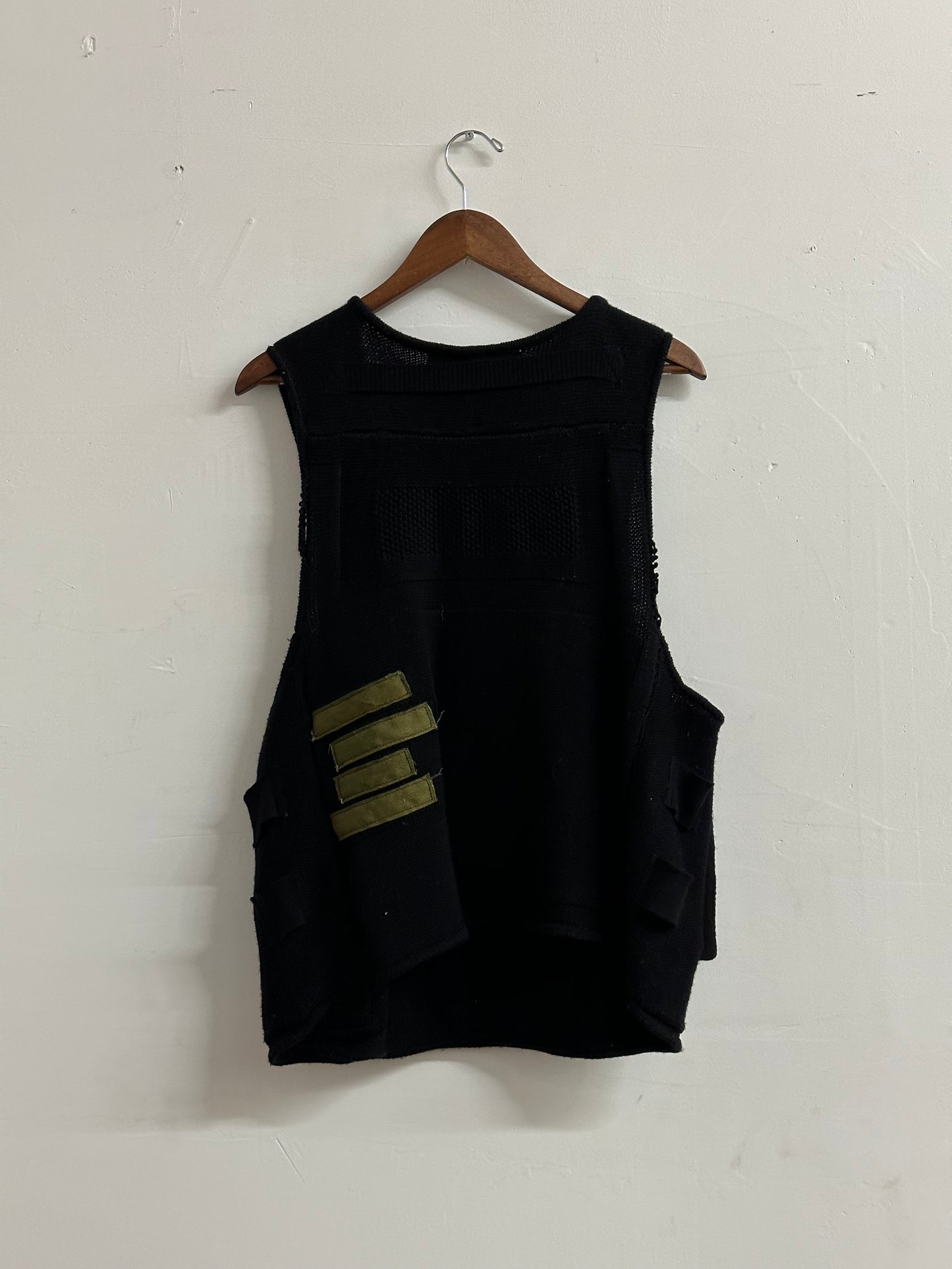 NYFW 22 Look 14 - Black Knit Tactical Vest